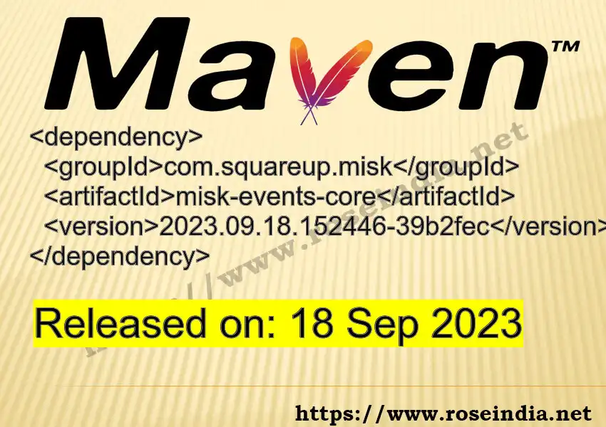 Maven dependency for GROUP_ID - ARTIFACT_ID version VERSION_ID is released. Learn to use ARTIFACT_ID version VERSION_ID in Maven based Java projects
