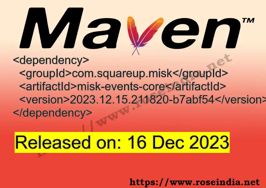 Maven dependency for GROUP_ID - ARTIFACT_ID version VERSION_ID is released. Learn to use ARTIFACT_ID version VERSION_ID in Maven based Java projects