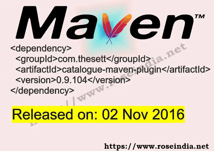 Catalogue Maven Plugin catalogue-maven-plugin Latest Version
