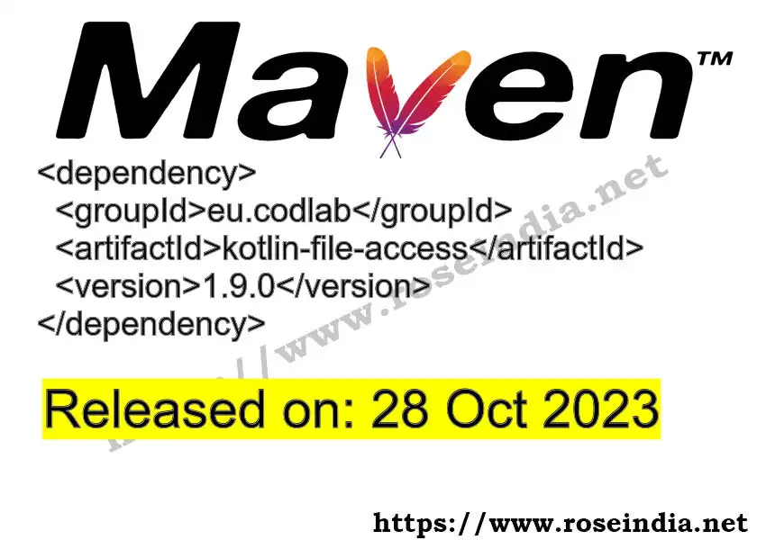 Maven dependency for GROUP_ID - ARTIFACT_ID version VERSION_ID is released. Learn to use ARTIFACT_ID version VERSION_ID in Maven based Java projects