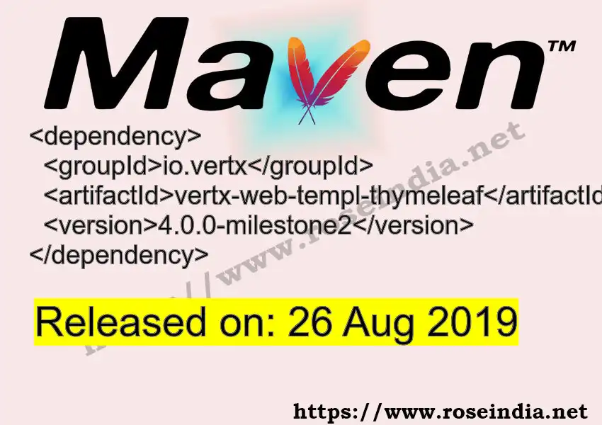 Maven dependency for GROUP_ID - ARTIFACT_ID version VERSION_ID is released. Learn to use ARTIFACT_ID version VERSION_ID in Maven based Java projects