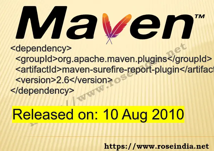 Maven dependency for GROUP_ID - ARTIFACT_ID version VERSION_ID is released. Learn to use ARTIFACT_ID version VERSION_ID in Maven based Java projects