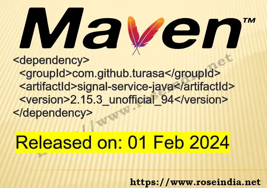 Maven dependency for GROUP_ID - ARTIFACT_ID version VERSION_ID is released. Learn to use ARTIFACT_ID version VERSION_ID in Maven based Java projects