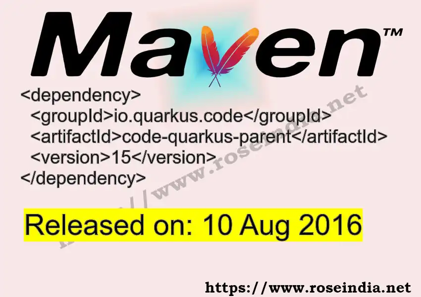 Maven dependency for  GROUP_ID - ARTIFACT_ID version VERSION_ID is released. Learn to use  ARTIFACT_ID version VERSION_ID in Maven based Java projects
