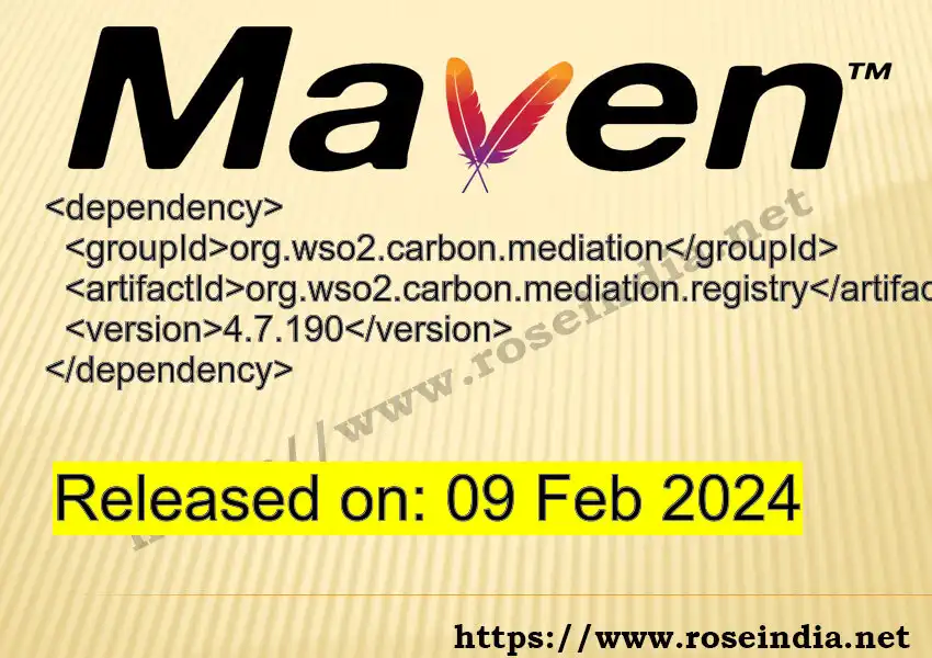 Org.wso2.carbon.mediation.registry org.wso2.carbon.mediation.registry Latest Version