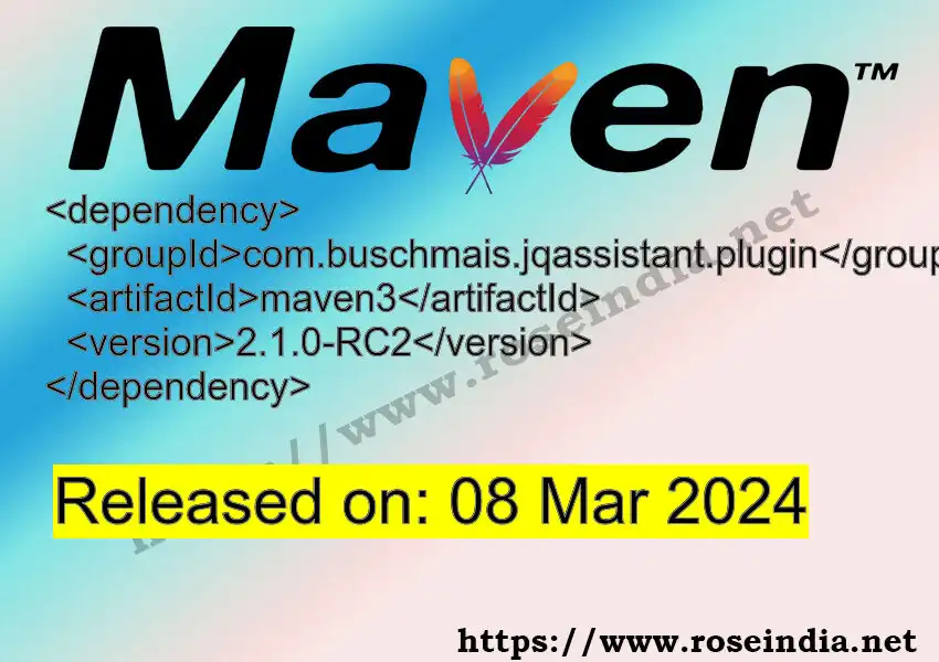 Maven dependency for  GROUP_ID - ARTIFACT_ID version VERSION_ID is released. Learn to use  ARTIFACT_ID version VERSION_ID in Maven based Java projects