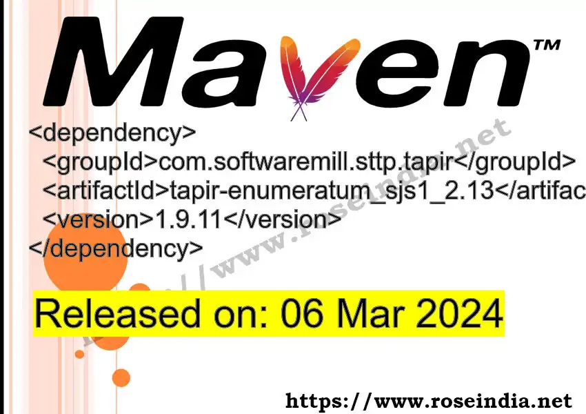Tapir Enumeratum_sjs1_2.13 tapir-enumeratum_sjs1_2.13 Latest Version