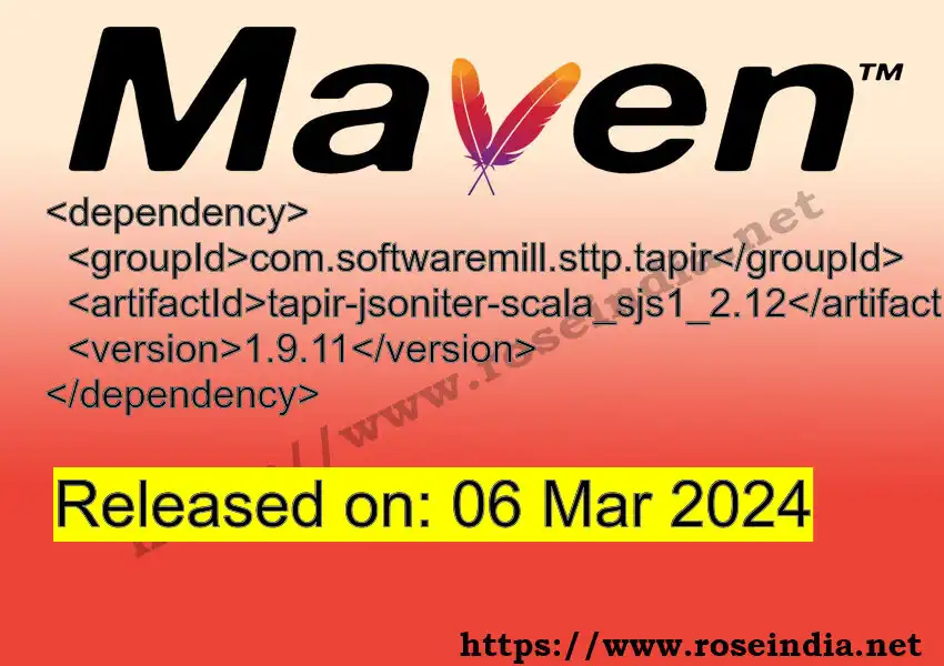 Tapir Jsoniter Scala_sjs1_2.12 tapir-jsoniter-scala_sjs1_2.12 Latest Version