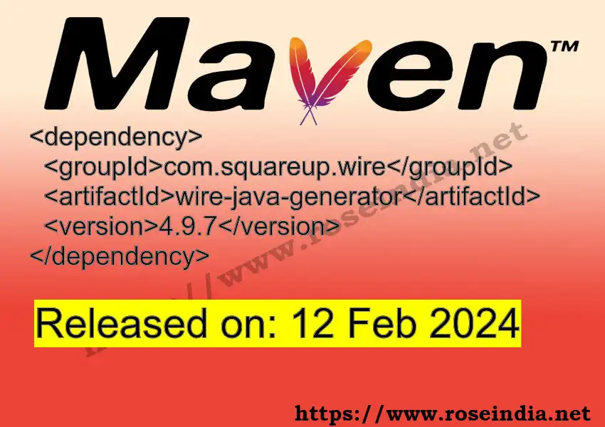 Wire Java Generator wire-java-generator Latest Version
