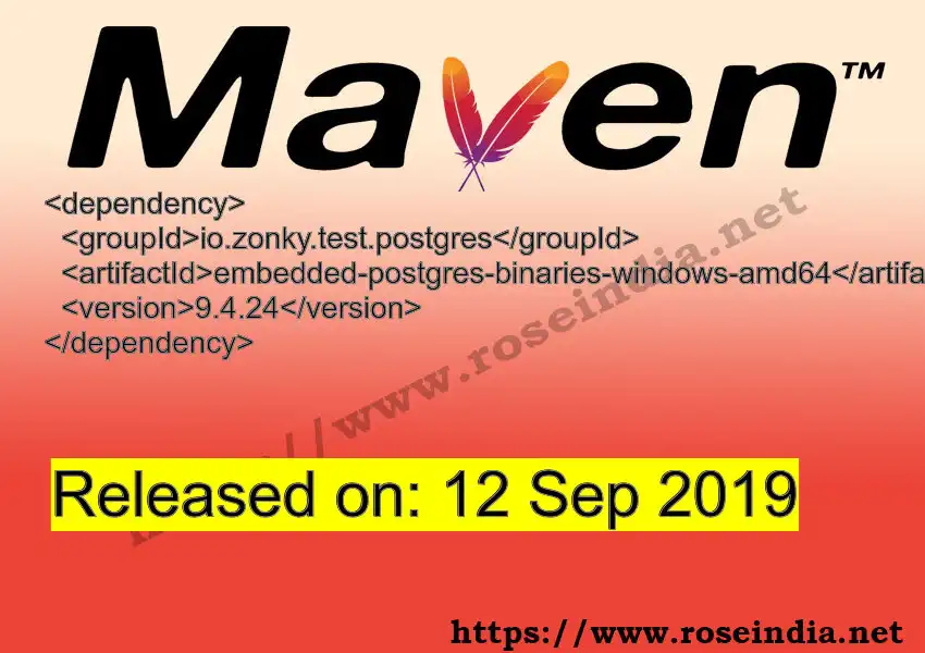 Maven dependency for GROUP_ID - ARTIFACT_ID version VERSION_ID is released. Learn to use ARTIFACT_ID version VERSION_ID in Maven based Java projects