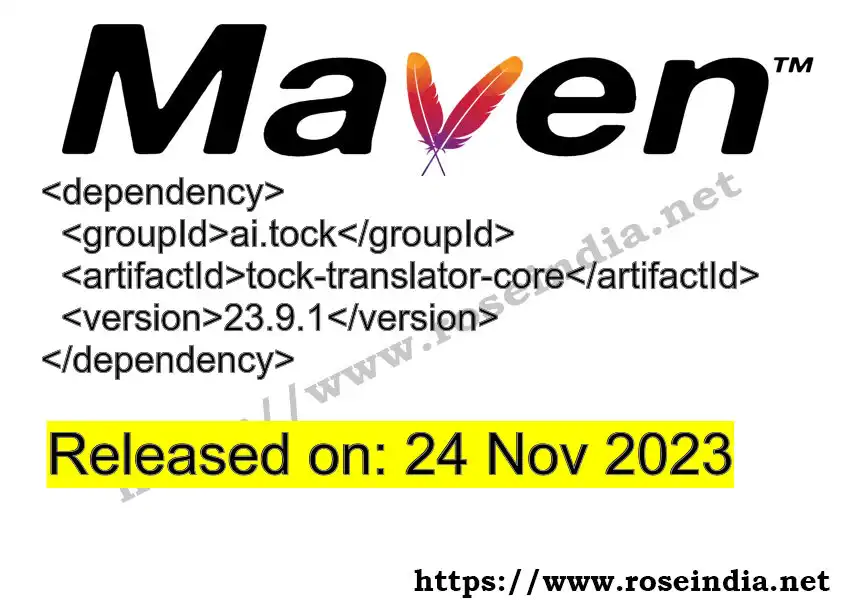 Maven dependency for GROUP_ID - ARTIFACT_ID version VERSION_ID is released. Learn to use ARTIFACT_ID version VERSION_ID in Maven based Java projects