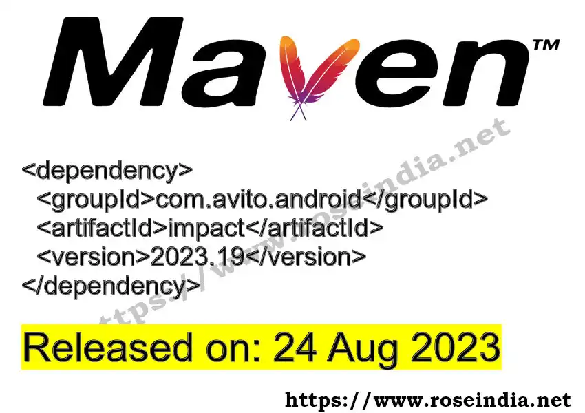Maven dependency for GROUP_ID - ARTIFACT_ID version VERSION_ID is released. Learn to use ARTIFACT_ID version VERSION_ID in Maven based Java projects