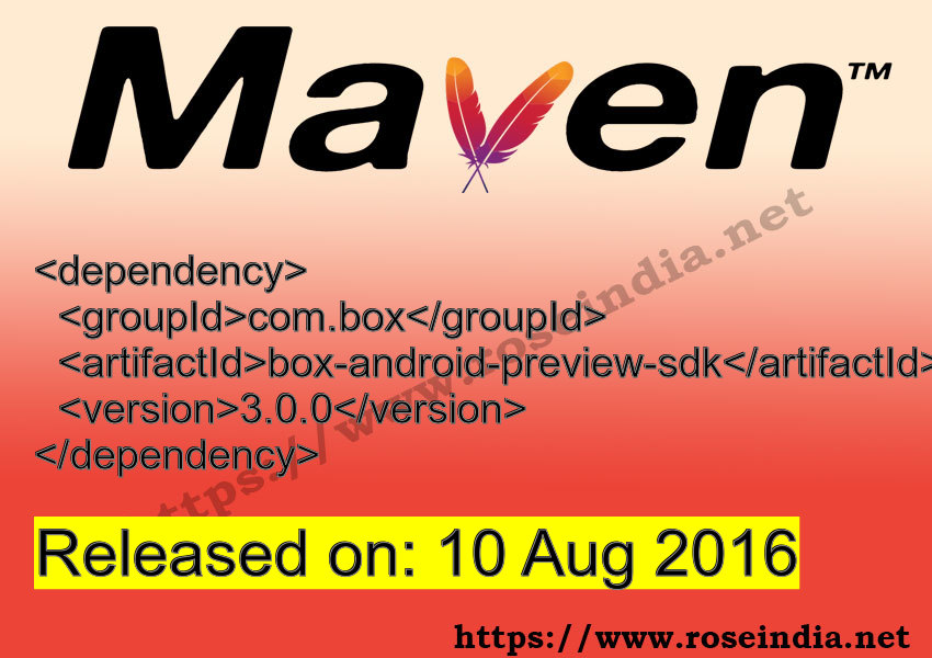 Maven Dependency release