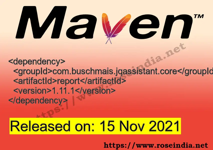 Maven Dependency release