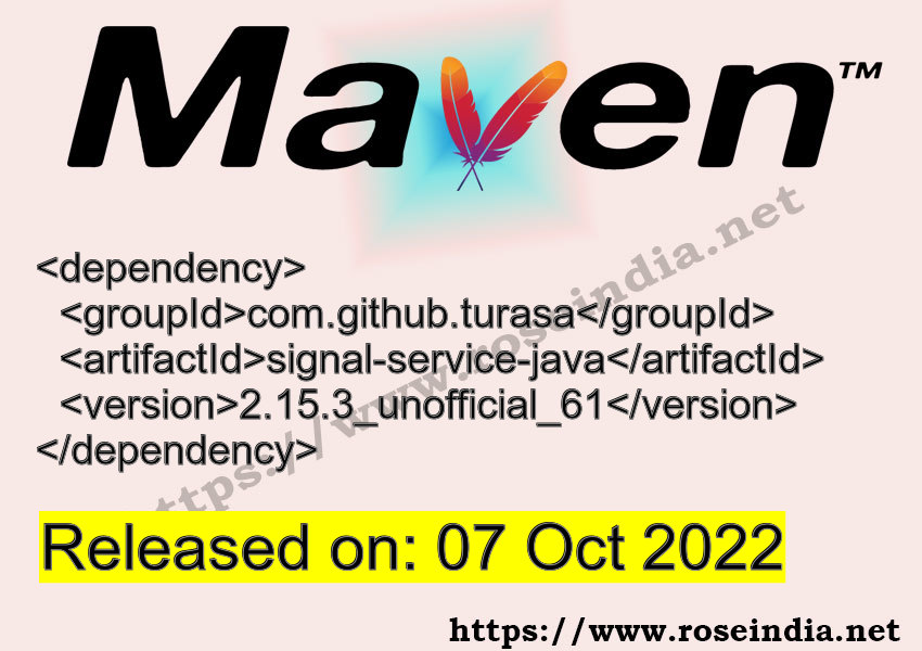 Maven Dependency release