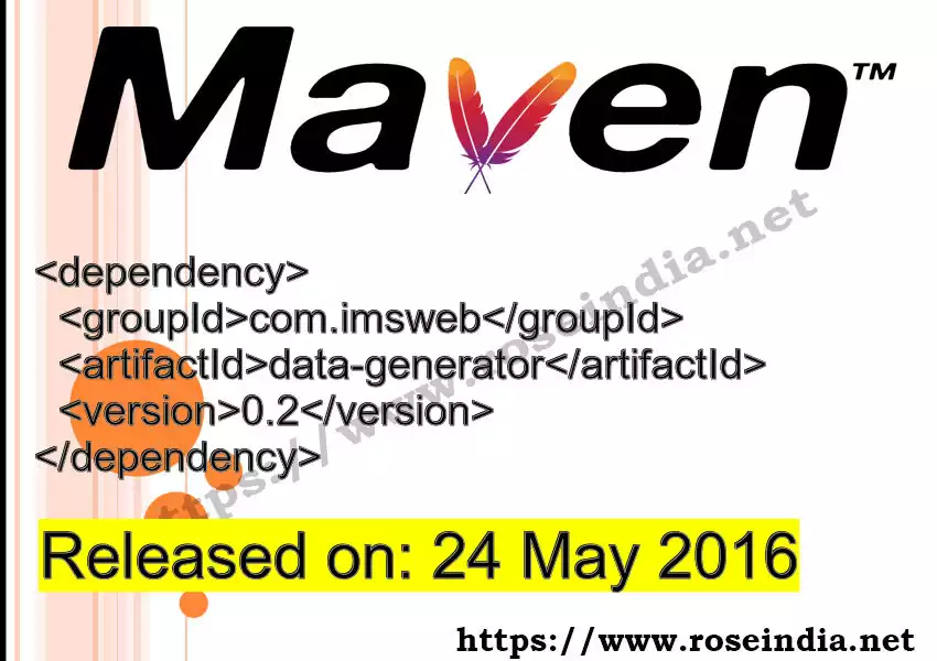 Maven dependency for GROUP_ID - ARTIFACT_ID version VERSION_ID is released. Learn to use ARTIFACT_ID version VERSION_ID in Maven based Java projects