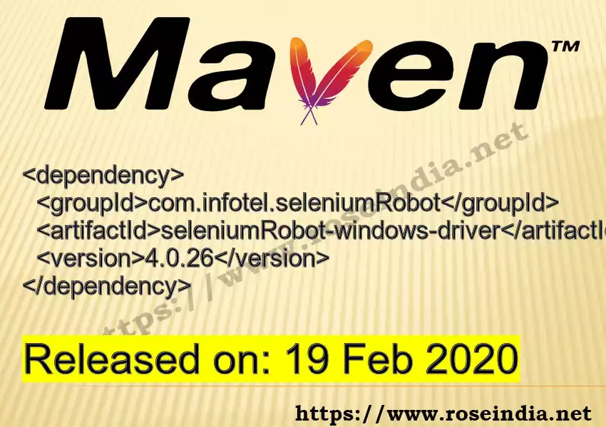 Maven dependency for GROUP_ID - ARTIFACT_ID version VERSION_ID is released. Learn to use ARTIFACT_ID version VERSION_ID in Maven based Java projects