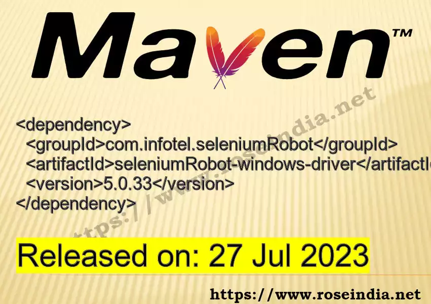 Maven dependency for GROUP_ID - ARTIFACT_ID version VERSION_ID is released. Learn to use ARTIFACT_ID version VERSION_ID in Maven based Java projects