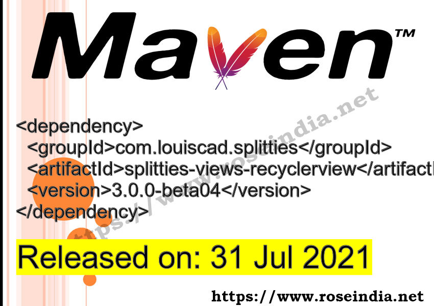 Maven Dependency release