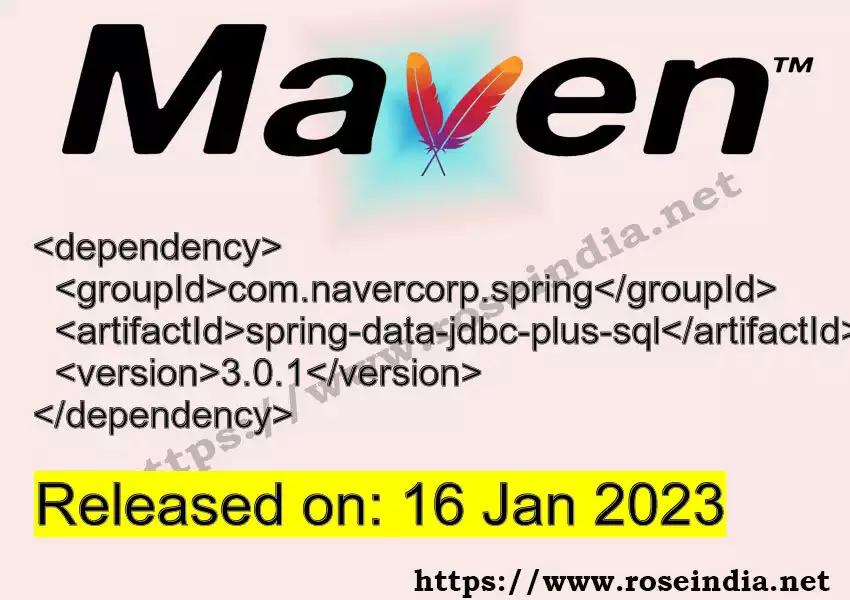 Maven dependency for GROUP_ID - ARTIFACT_ID version VERSION_ID is released. Learn to use ARTIFACT_ID version VERSION_ID in Maven based Java projects