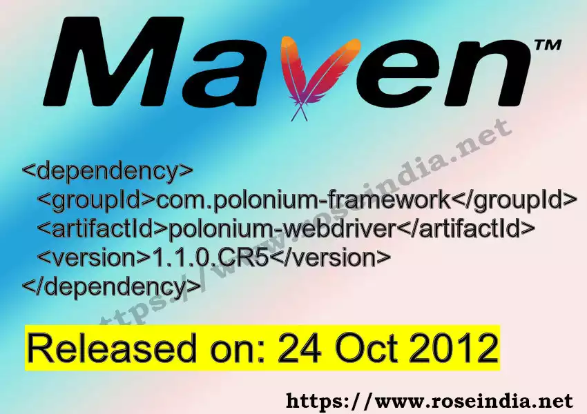 Maven dependency for  GROUP_ID - ARTIFACT_ID version VERSION_ID is released. Learn to use  ARTIFACT_ID version VERSION_ID in Maven based Java projects