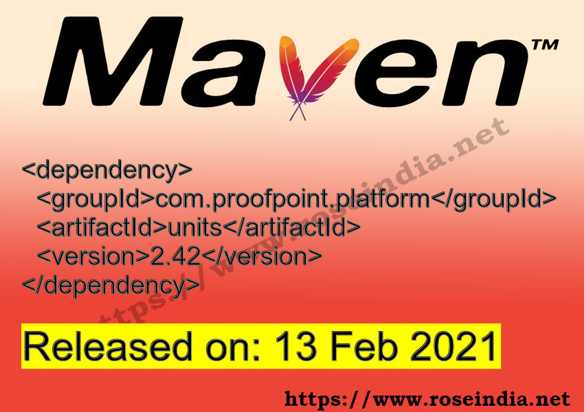 Maven Dependency release