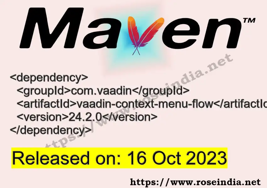 Maven dependency for GROUP_ID - ARTIFACT_ID version VERSION_ID is released. Learn to use ARTIFACT_ID version VERSION_ID in Maven based Java projects