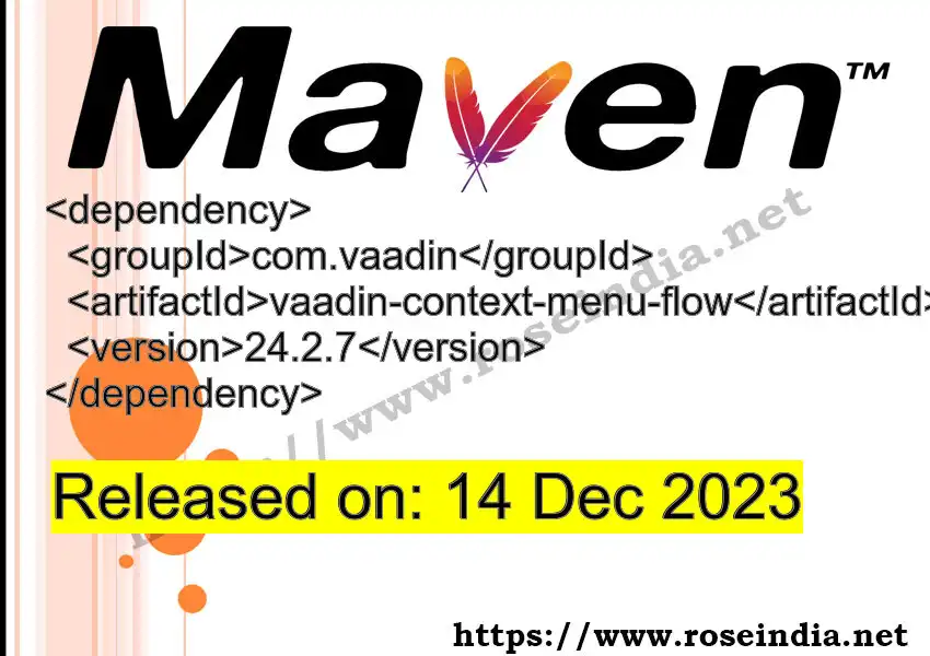 Maven dependency for GROUP_ID - ARTIFACT_ID version VERSION_ID is released. Learn to use ARTIFACT_ID version VERSION_ID in Maven based Java projects