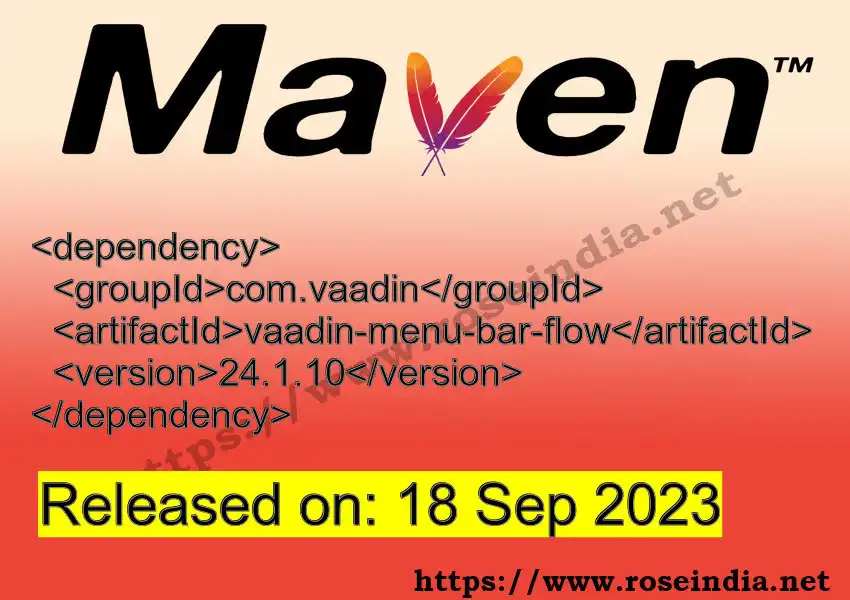 Maven dependency for GROUP_ID - ARTIFACT_ID version VERSION_ID is released. Learn to use ARTIFACT_ID version VERSION_ID in Maven based Java projects