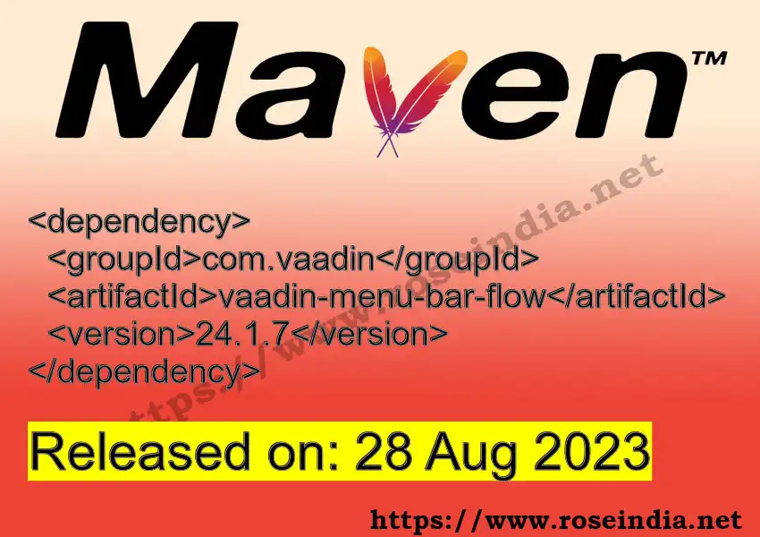 Maven dependency for GROUP_ID - ARTIFACT_ID version VERSION_ID is released. Learn to use ARTIFACT_ID version VERSION_ID in Maven based Java projects