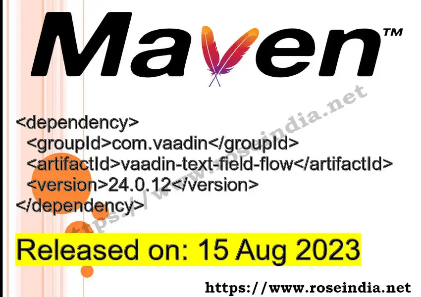 Maven dependency for GROUP_ID - ARTIFACT_ID version VERSION_ID is released. Learn to use ARTIFACT_ID version VERSION_ID in Maven based Java projects