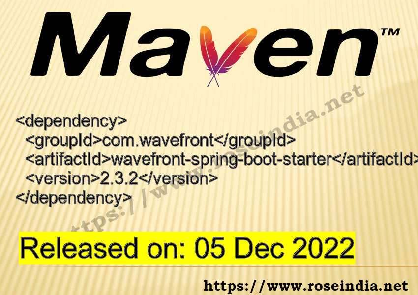 Maven Dependency release