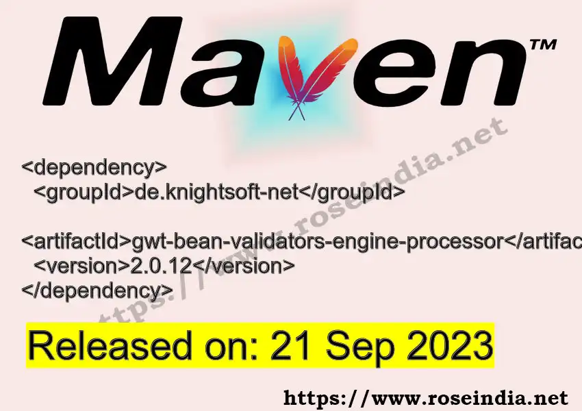 Maven dependency for GROUP_ID - ARTIFACT_ID version VERSION_ID is released. Learn to use ARTIFACT_ID version VERSION_ID in Maven based Java projects