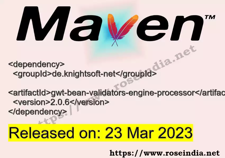 Maven dependency for GROUP_ID - ARTIFACT_ID version VERSION_ID is released. Learn to use ARTIFACT_ID version VERSION_ID in Maven based Java projects