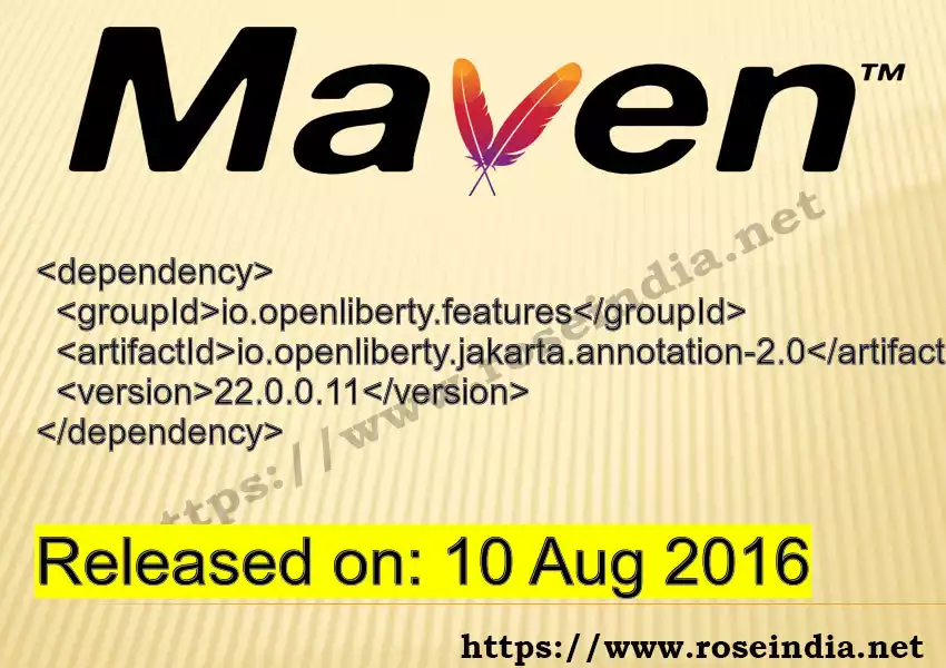 Maven dependency for GROUP_ID - ARTIFACT_ID version VERSION_ID is released. Learn to use ARTIFACT_ID version VERSION_ID in Maven based Java projects