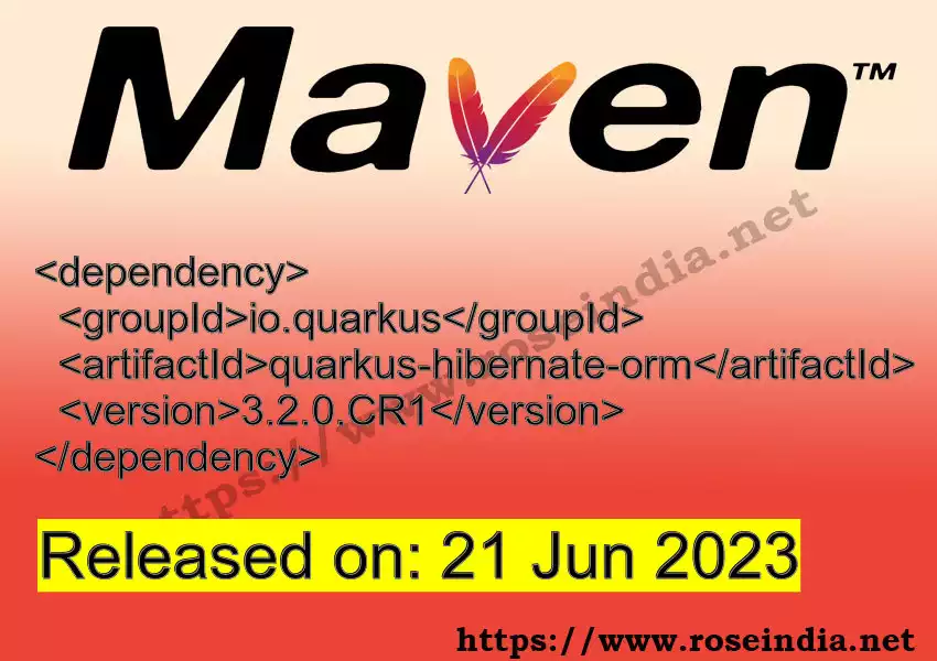 Maven dependency for  GROUP_ID - ARTIFACT_ID version VERSION_ID is released. Learn to use  ARTIFACT_ID version VERSION_ID in Maven based Java projects
