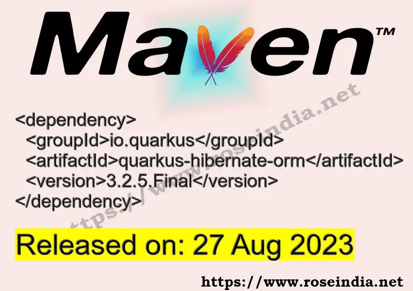 Maven dependency for GROUP_ID - ARTIFACT_ID version VERSION_ID is released. Learn to use ARTIFACT_ID version VERSION_ID in Maven based Java projects