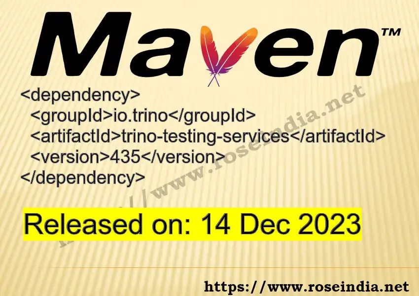 Maven dependency for GROUP_ID - ARTIFACT_ID version VERSION_ID is released. Learn to use ARTIFACT_ID version VERSION_ID in Maven based Java projects
