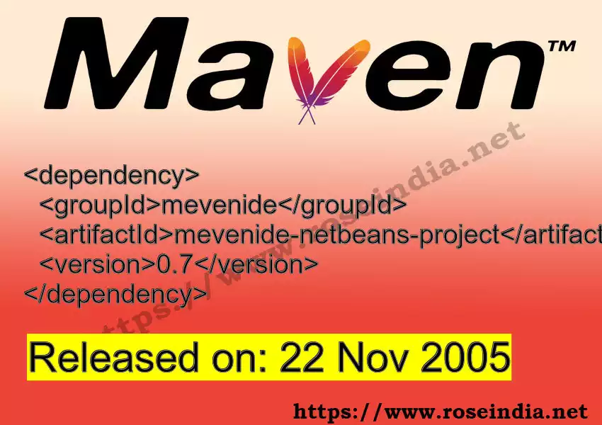 Mevenide Netbeans Project mevenide-netbeans-project Latest Version
