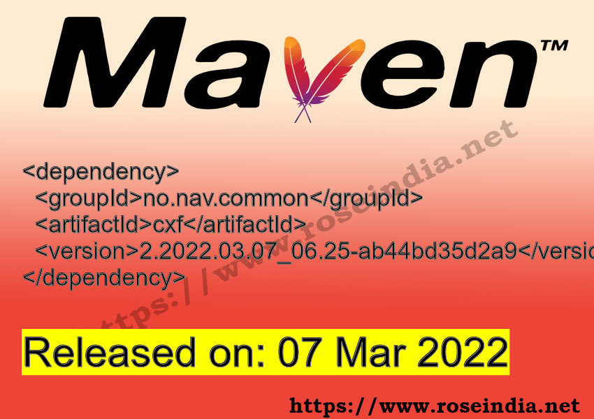 Maven Dependency release