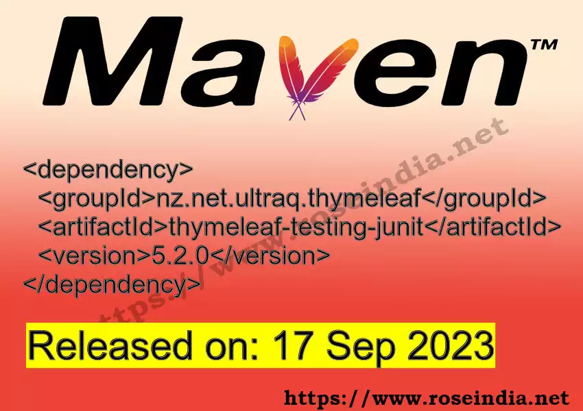 Maven dependency for GROUP_ID - ARTIFACT_ID version VERSION_ID is released. Learn to use ARTIFACT_ID version VERSION_ID in Maven based Java projects