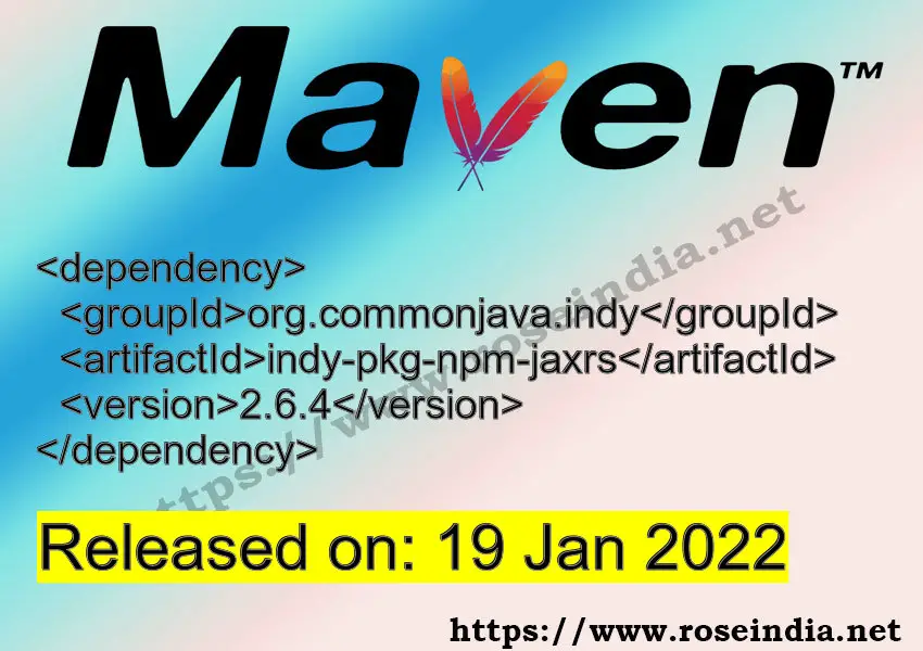 Maven Dependency release