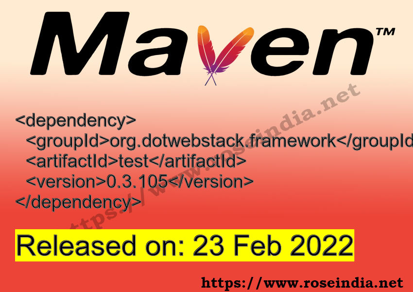 Maven Dependency release