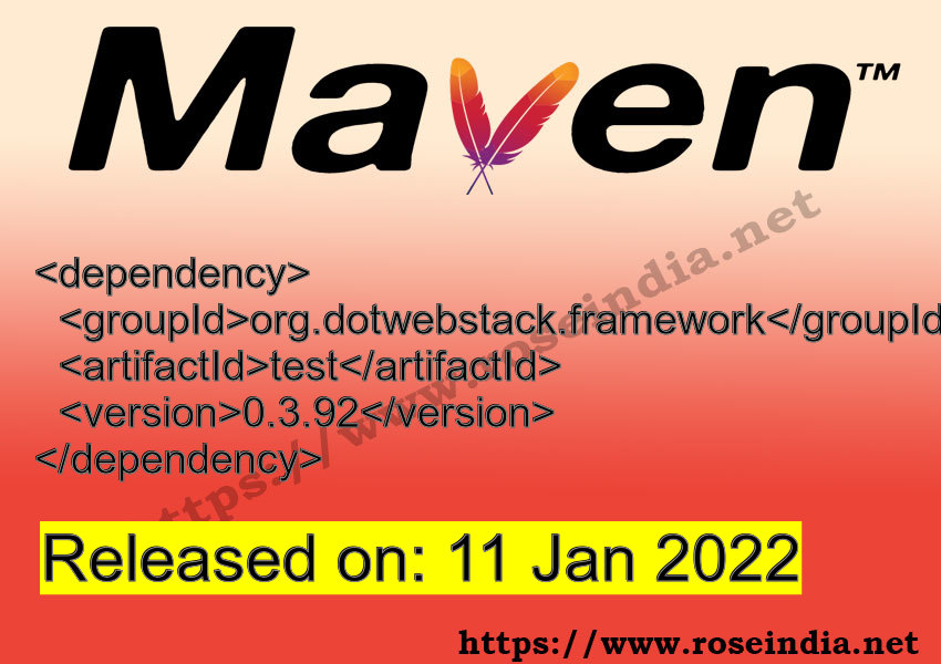 Maven Dependency release