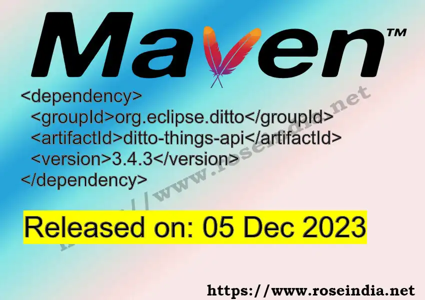 Maven dependency for GROUP_ID - ARTIFACT_ID version VERSION_ID is released. Learn to use ARTIFACT_ID version VERSION_ID in Maven based Java projects