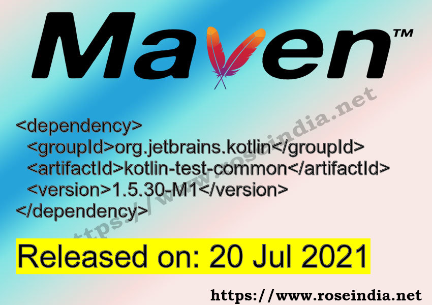 Maven Dependency release