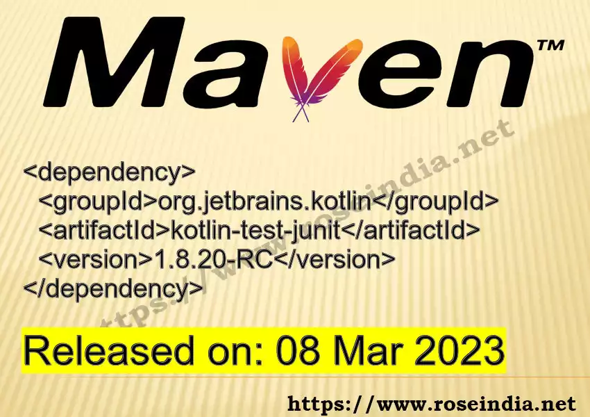 Maven dependency for GROUP_ID - ARTIFACT_ID version VERSION_ID is released. Learn to use ARTIFACT_ID version VERSION_ID in Maven based Java projects
