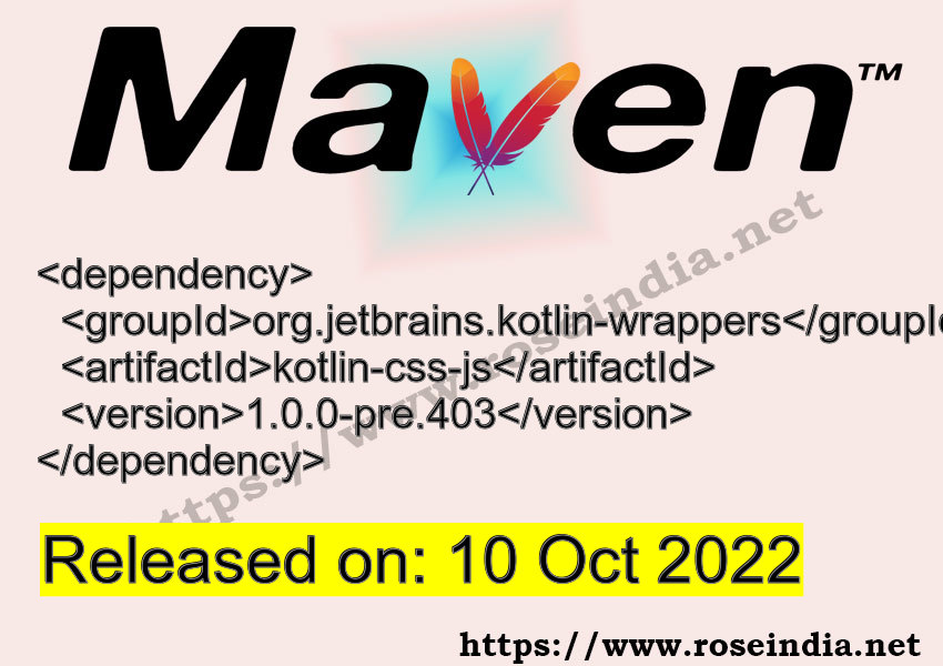 Maven Dependency release