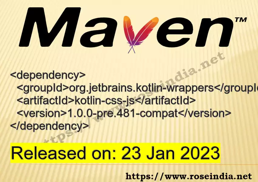 Maven dependency for GROUP_ID - ARTIFACT_ID version VERSION_ID is released. Learn to use ARTIFACT_ID version VERSION_ID in Maven based Java projects