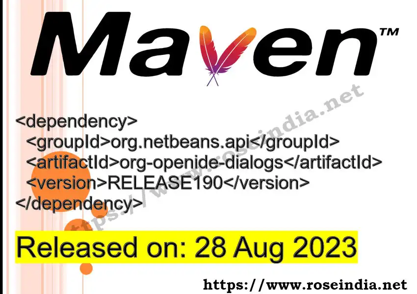 Maven dependency for GROUP_ID - ARTIFACT_ID version VERSION_ID is released. Learn to use ARTIFACT_ID version VERSION_ID in Maven based Java projects